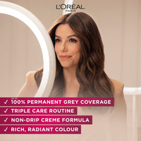 L'Oréal Paris Excellence Crème Permanent Hair Dye, Radiant At-Home Hair Colour with up to 100% Grey Coverage, Pro-Keratin, Up to 8 Weeks of Colour, 8.12 Natural Frosted Beige Blonde