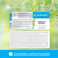GRAVIOLA Fruit Extract 350 mg – 200 Capsules Natural Immune Support and Antioxidant-Rich Supplement for Overall Health and Wellness by BIOHERBA