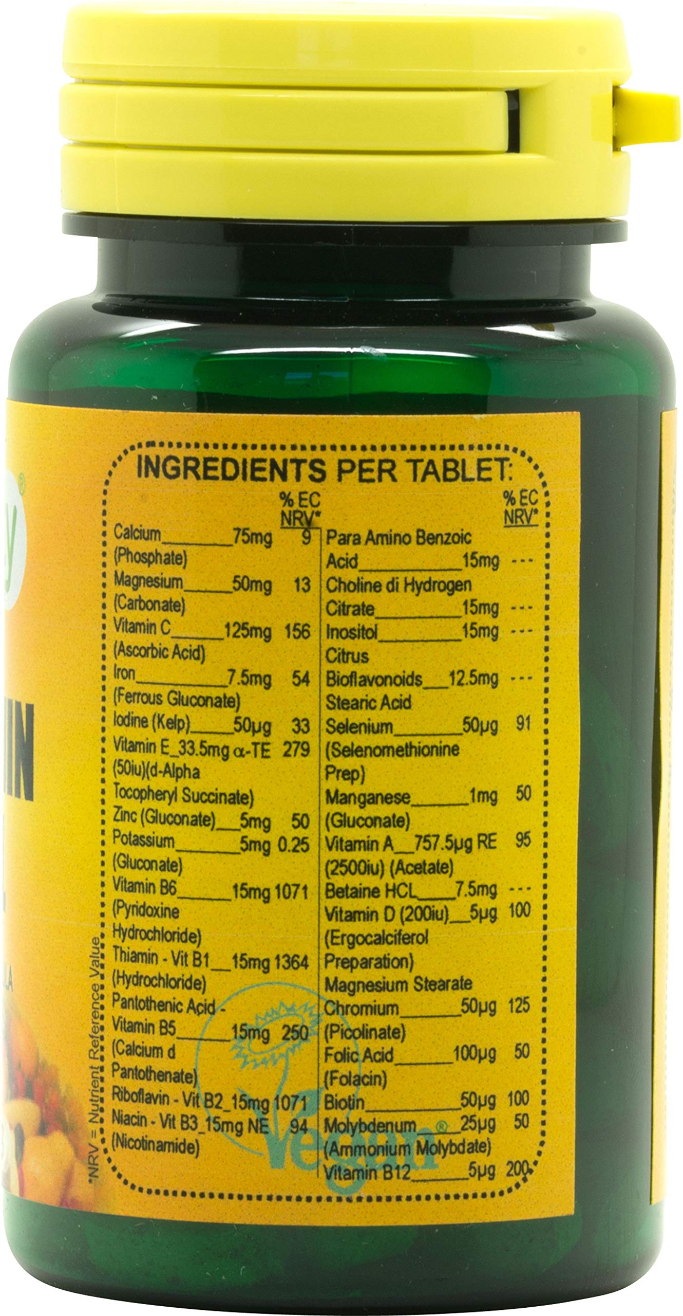 Veganicity Multi Vitamin & Mineral : General Health and Well-Being Supplement : 60 Tablets, in a Planet-Friendly 99% Recycled Pot
