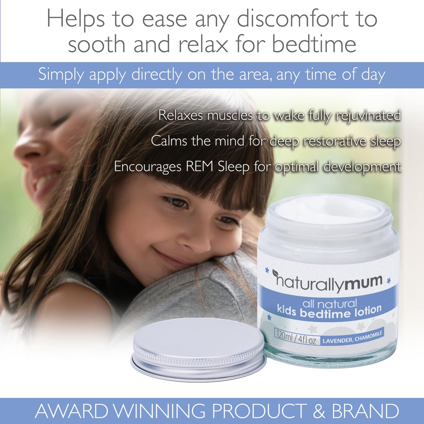 Kids Magnesium Bedtime Lotion for Better Sleep | All-Natural Sleeping Aid for Children | Alternative to Melatonin | Lavender & Chamomile Essential Oil | 120ml