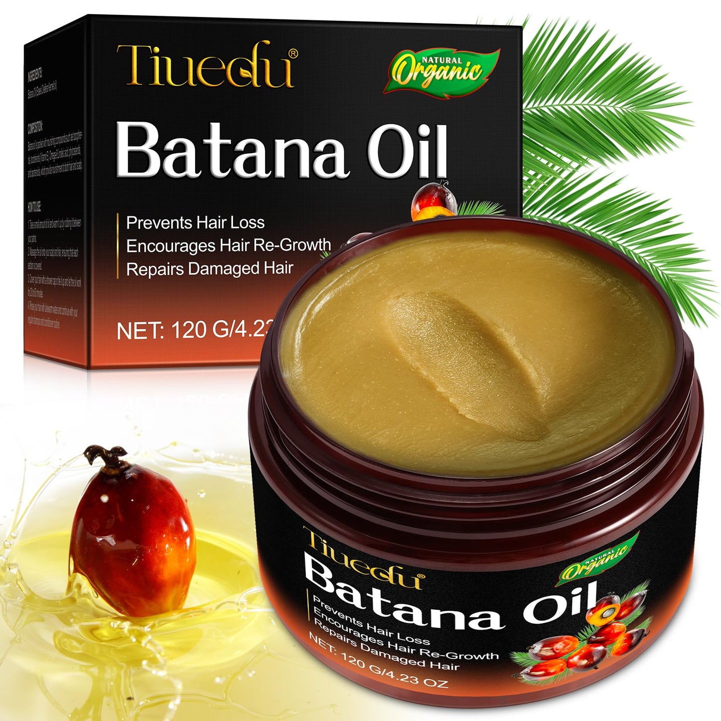 Generic Oil for Hair Growth, Raw Batana Oil, as Hair Mask, Scalp and Hair Oil.100% Pure Unrefined and Organic Hair Growth Oil, Prevent Hair Loss,Repair Splitting,Drying Hair,for Thicker Healthier Hair