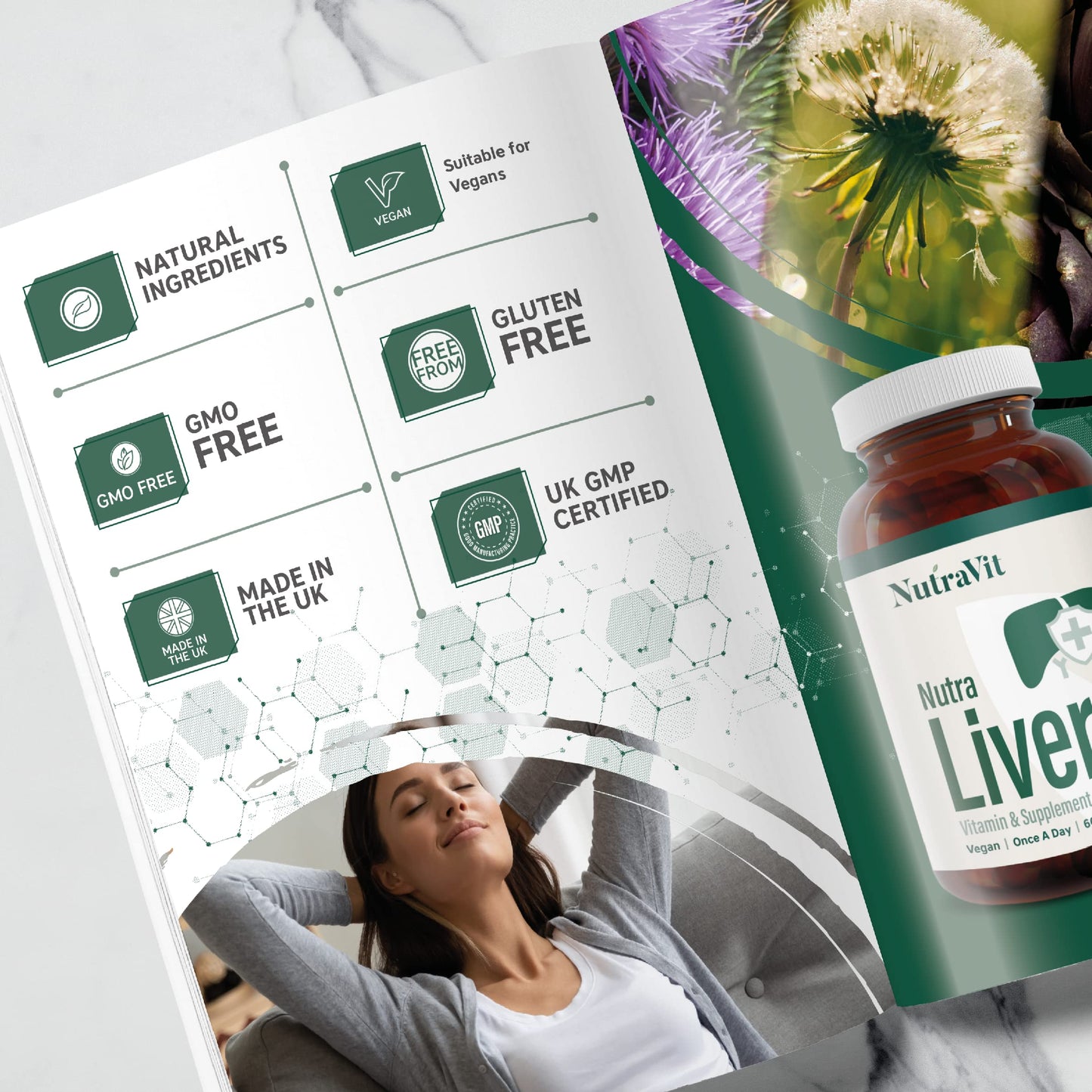 NUTRA Liver - Liver Support Vitamins - 60 Tablets | Hangover Tablet | Providing a Liver, Cleanse, Detox & Repair - by NutraVit
