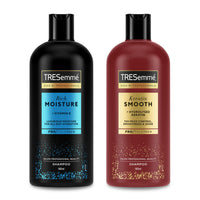 TRESemmé Rich Moisture luxurious moisture Shampoo for damaged hair 1x680 ml & TRESemmé Keratin Smooth Shampoo hair care product with hydrolysed keratin for 72h frizz control & shine 1x680 ml 2 piece