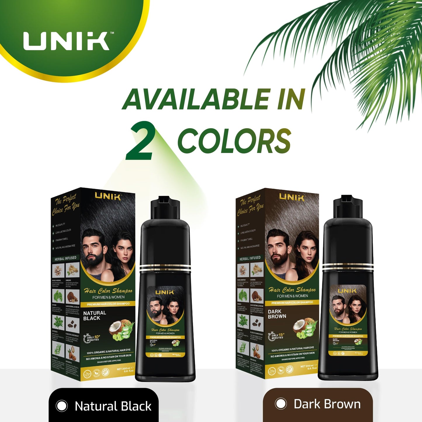 Generic Professional Aloe Vera Natural Black Hair Colour Organic Shampoo cleanser Haircare Cleansing Comfort conditioner -Natural Black Colour