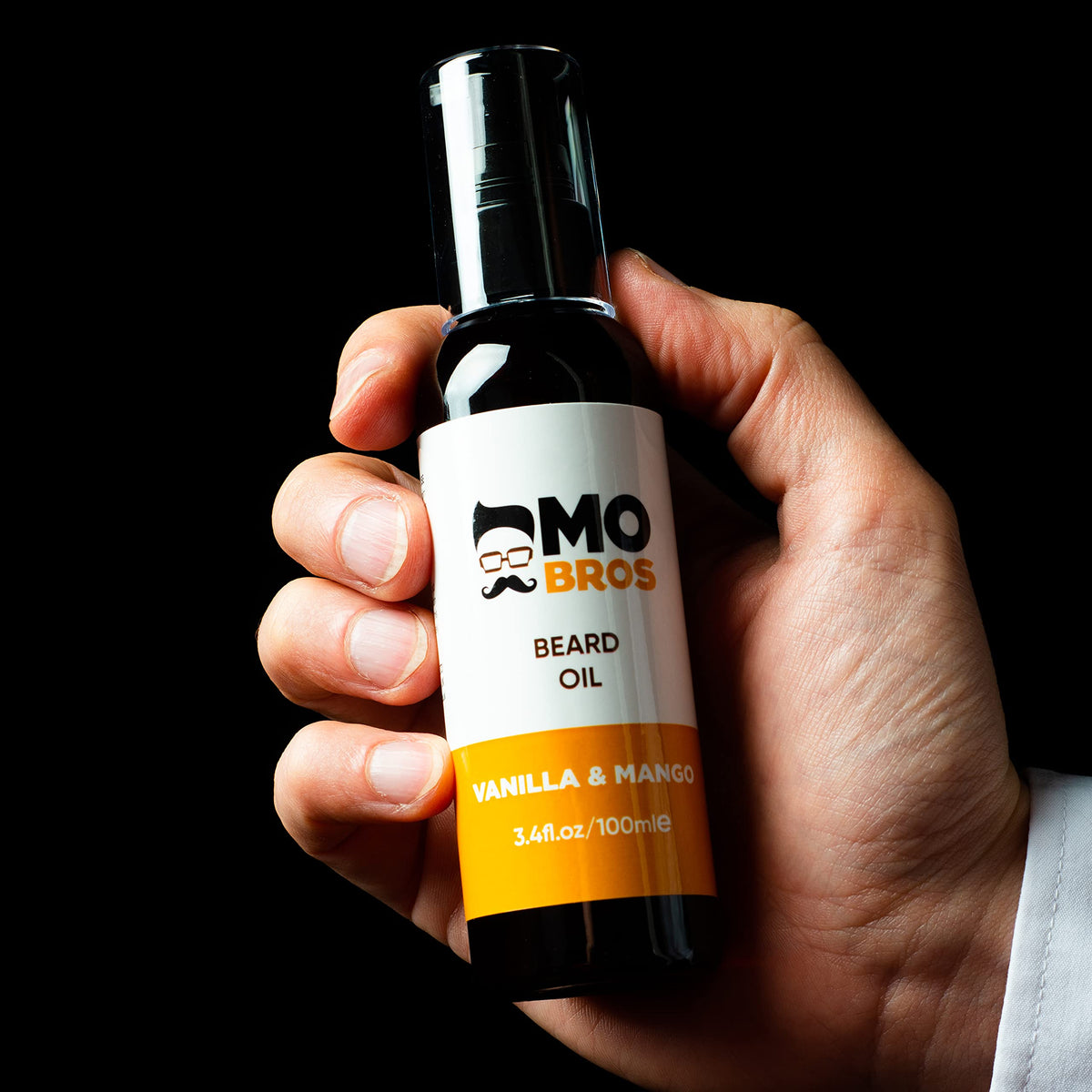 MO BRO'S Beard Oil 100ml | Vanilla & Mango | Beard Care for Men | Softens, Hydrate & Conditions Facial Hair | Promotes Growth, Reduces Dryness & Itching