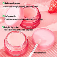 KAYZON Lip Sleeping Mask, Lip Sleep Mask Overnight Lip Skincare Lip Oils, Lip Moisturiser for Dry Chapped Peeling Cracked Lips Fades Lip Lines, Lip Balm for Moisture Lip Care (Strawberry 01)