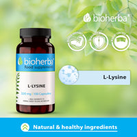 L-LYSINE 320 mg - 300 Capsules for Essential Amino Acid Support and Overall Wellness by BIOHERBA