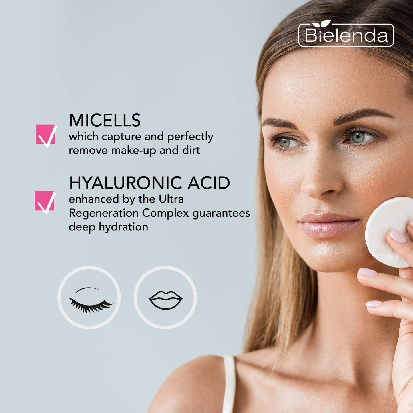 Bielenda Clean Skin Expert - 3-In-1 Soothing Micellar Water For Make-Up Removal And Cleansing Of The Face, Eyes And Lips - Clean Skin Expert 3 In 1 Soothing Micellar Water - 400 ml