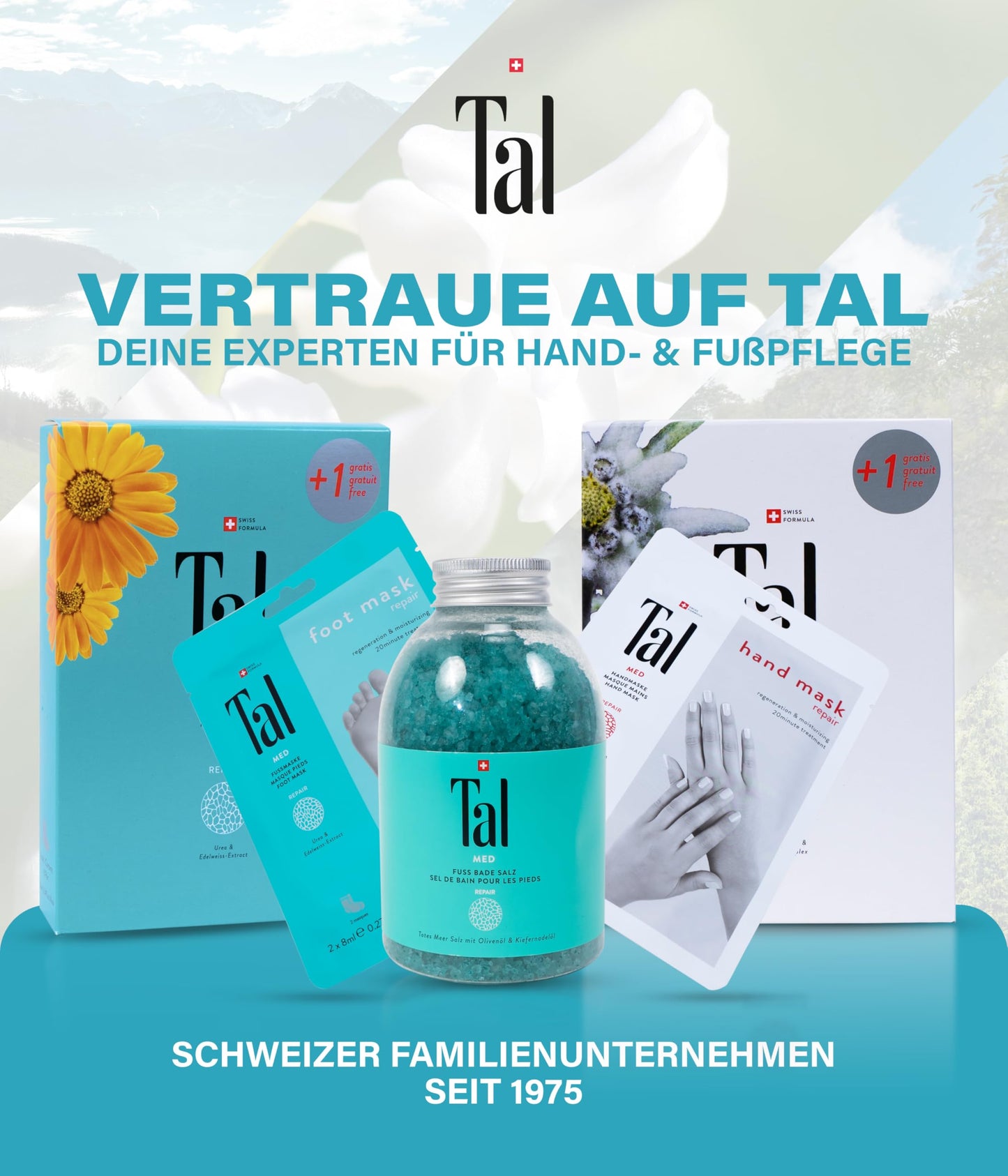 Tal Med Foot Mask Repair – In just 20 minutes to regenerated and nourished feet – Immediate effective with the first use – Exclusive active formula