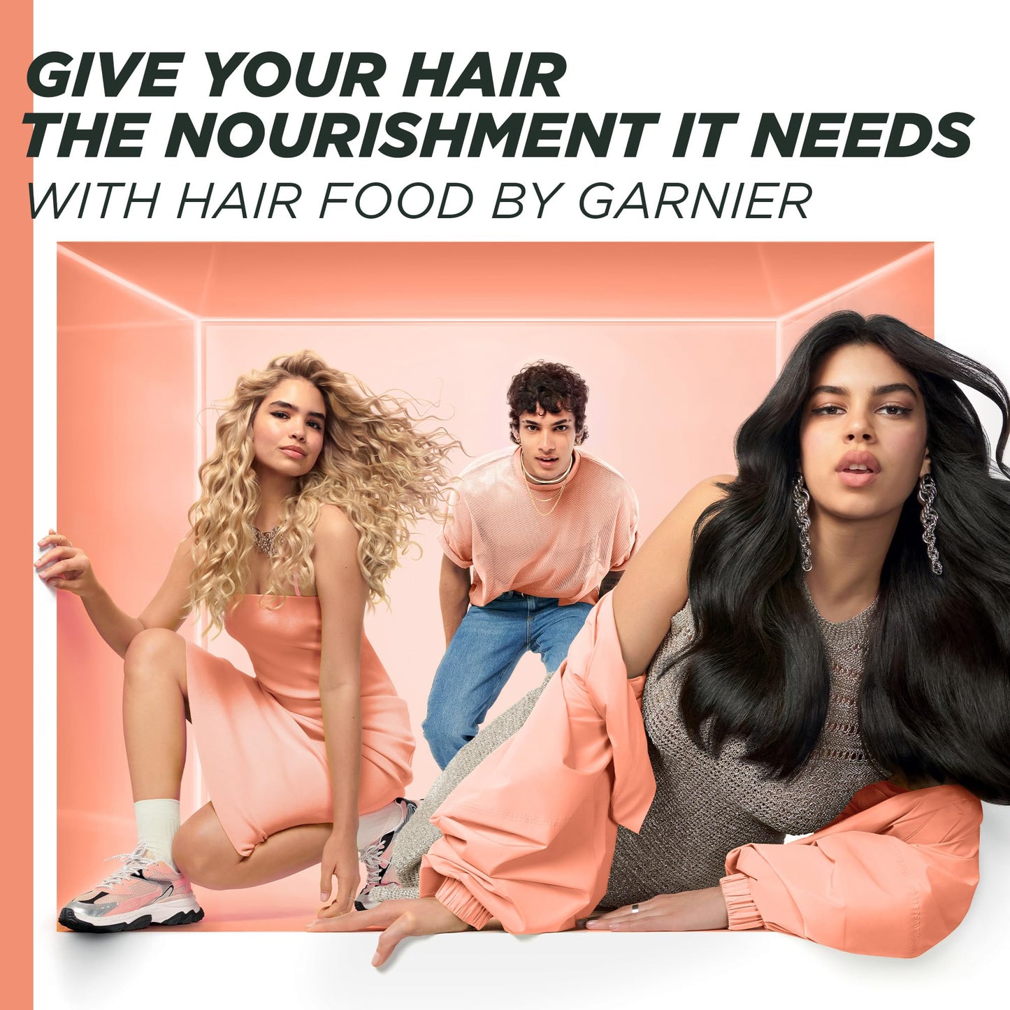 Garnier Ultimate Blends Glowing Lengths Pineapple & Amla Hair Food 3-in-1 Hair Mask Treatment 400ml