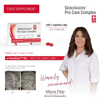 Seboradin Food Supplement Biotin Selenium Zinc Copper Vitamins for Skin Hair Nails 30 Capsules Pro Care Complex