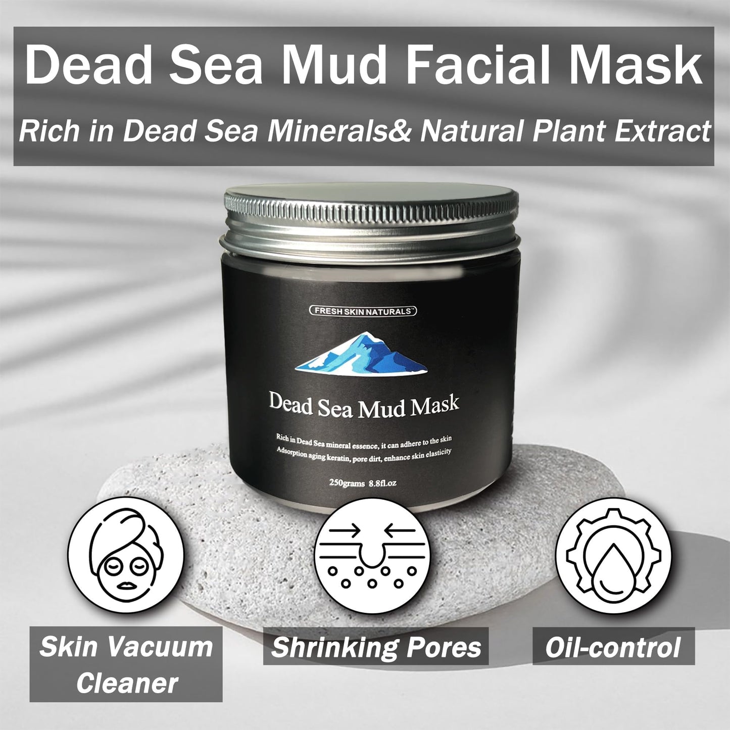 HOKIAMCN Dead Sea Mud Mask with Aloe Vera Spa Quality Natural Facial Mask Deep Pore Reducer for Face and Body Acne Blackheads Blemish Oily Skin Wrinkles Vegan Cruelty-Free Cosmetic Mineral-Rich