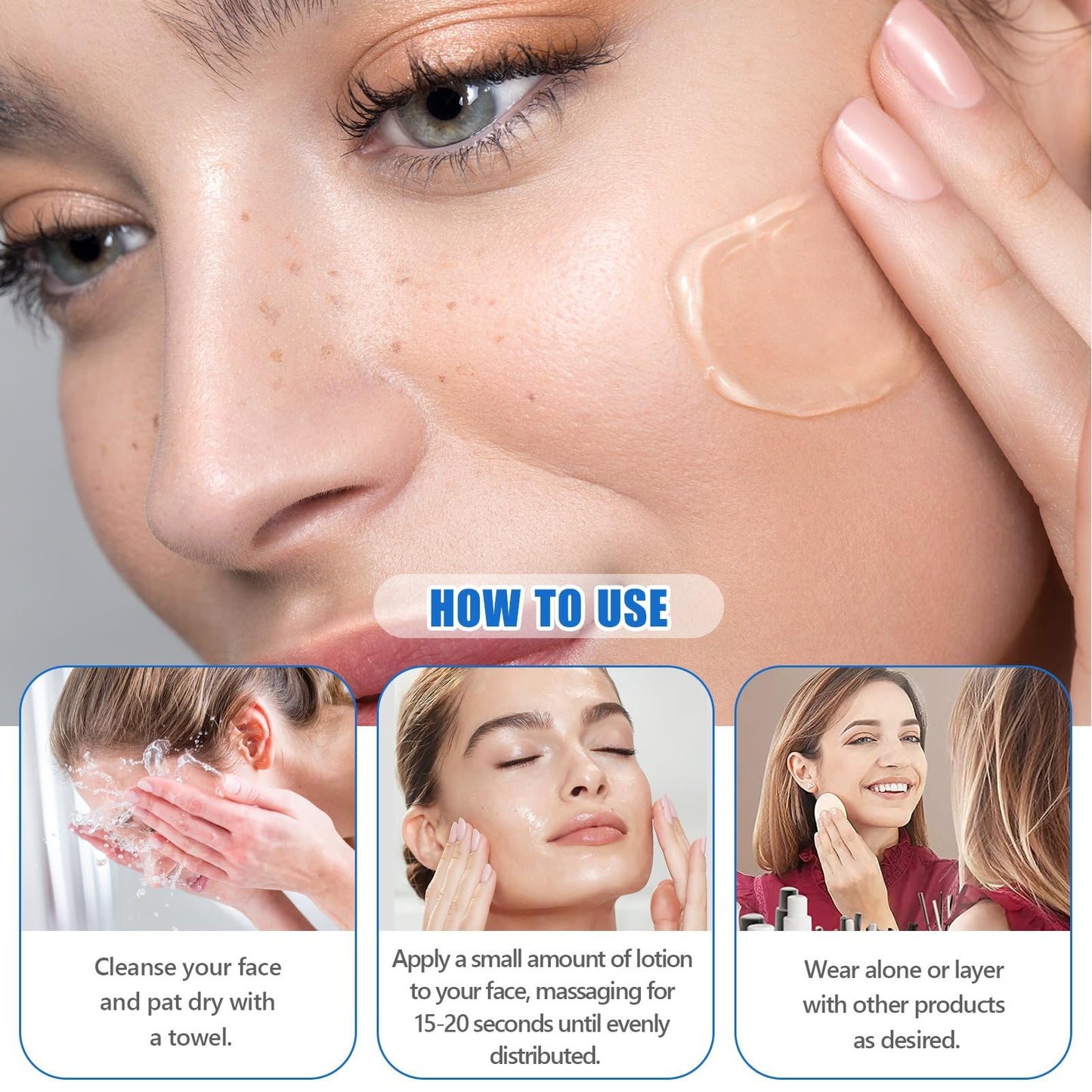 CiLiHai Sweat Absorbing Face Lotion,Antiperspirant Lotion for Face,Prevent Excess Facial Sweating and Facial Shining,Block Sweat and Oily Skin Control,Keeps You Dry,Anti Sweat Cream for Women and Men
