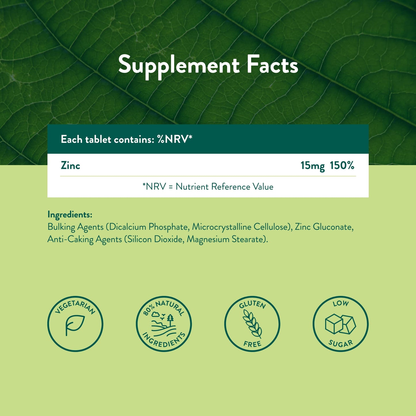 Holland & Barrett Zinc 15mg - Supports The Immune System - 120 Tablets