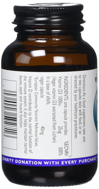 Viridian Vitamin D (Vegan) 1000iu, 90 Vegetarian Capsules