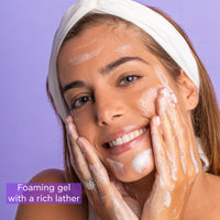 Apivita Face Cleansing Foam for Face & Eyes 300ml - Foaming Facial Cleanser & Makeup Remover - Natural Face Wash with Lavender, Olive and Propolis - Gently Cleanses, Hydrates, Antioxidant Protection