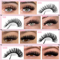 Goddvenus Fluffy Individual Eyelashes 60+70+80+100D Clusters Lashes 320Pcs Lash Clusters DIY Lashes Individual Cluster Russian D Curl Eyelash Clusters 12-18mm Mix Individual Lashes