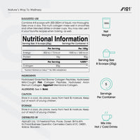 Multi Collagen Protein Powder (100g) - Types I, II, III, V & X - Hydrolyzed Grass Fed Bovine, Wild Caught Fish, & Free-Range Chicken & Eggshell Collagen. Non-GMO, Halal.