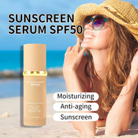 NLFOX 4 in 1 Foundation Liquid - Sunscreen Serum SPF50 Concealer and Moisturizer - Color Changing Foundation Light Spectrum with Brush - UVA/UVB Protection, Hydrating & LongLasting