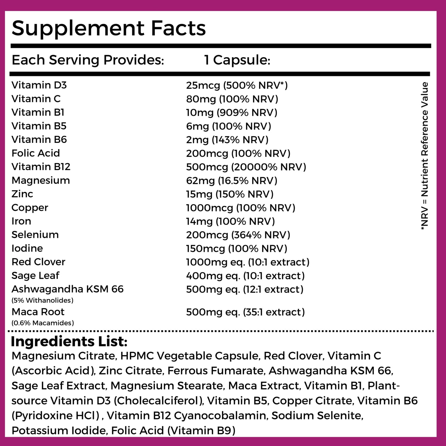 Meno Pact Support Complex - Perimenopause & Menopause Supplement for Women - 17 Active Ingredients - Formulated by Women’s Health Experts - High Strength Formula - 60 Vegan Capsules - Nutripact