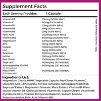 Meno Pact Support Complex - Perimenopause & Menopause Supplement for Women - 17 Active Ingredients - Formulated by Women’s Health Experts - High Strength Formula - 60 Vegan Capsules - Nutripact