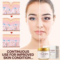 Tioueo Wild Yam Nature's Cream – Natural Hormone Balance Support – Organic Wild Yam Extract Moisturizing Cream – Soothing Skin Care for Women 60G