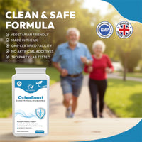 OsteoBoost Bone Support Supplement – Calcium, Vitamin D3, K2, Magnesium, Zinc, Boron for Strong Bones, Mobility & Joint Health, No Artificial Additives, 90 Vegetarian Capsules