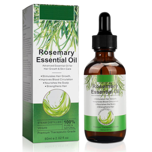 Vinimay Rosemary Oil for Hair Growth & Skin Care, Hair Loss and Hair Regrowth Treatment, Stimulates Hair Growth, Improves Blood Circulation for Men and Women 4.04 Oz (60ML)