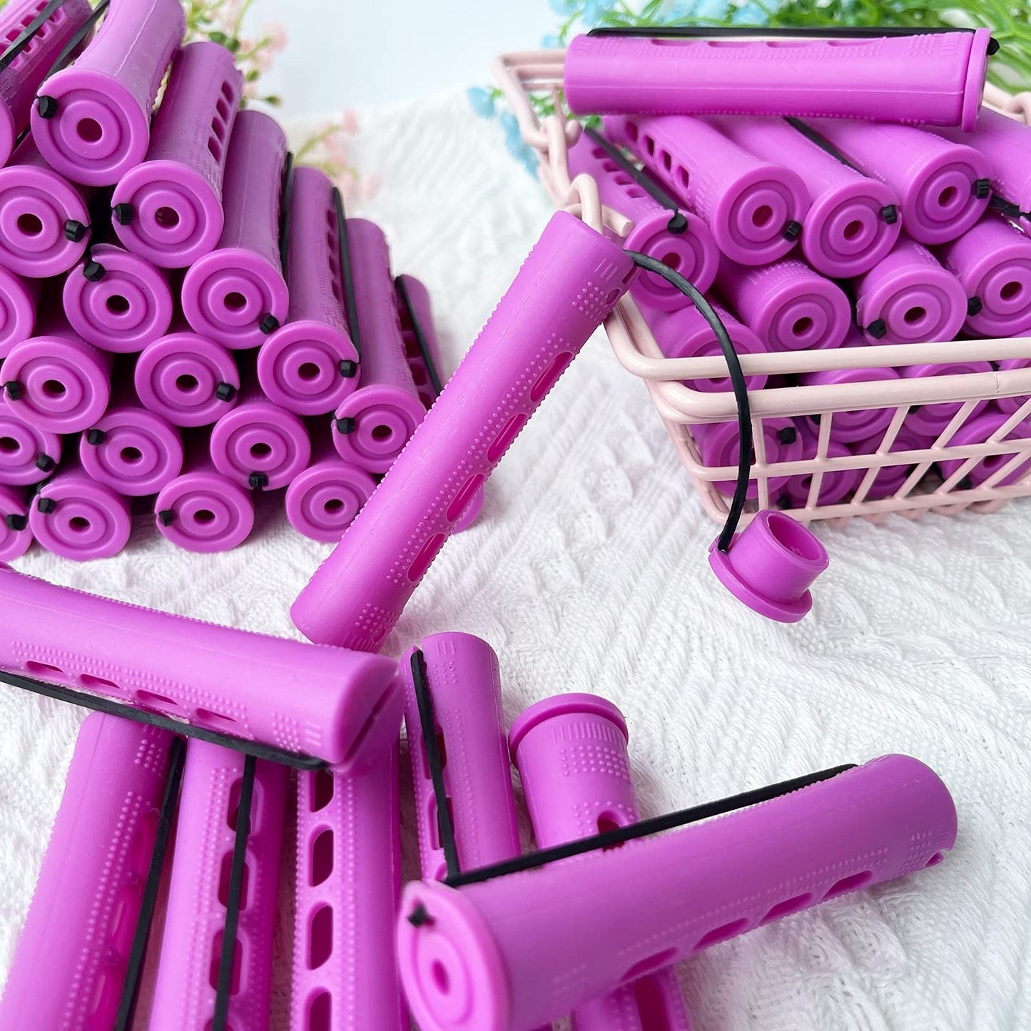 Perm Rods for Short Hair, 40 pcs Medium Size Hair Rollers for Long Short Hair Styling Tool Hair Curlers