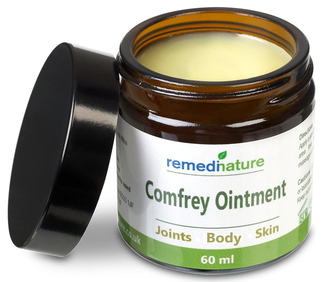 Remedinature Natural Comfrey Ointment, 2 fl oz (60ml), Body Joint Skin Salve, Natural and Odourless