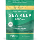 Sea Kelp Tablets 2000mg | 240 Vegan Tablets | High Strength Sea Kelp Supplements for Men & Women | by Carlyle