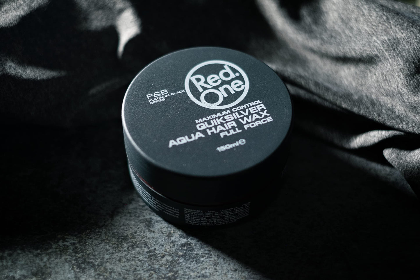 RedOne Hair Styling Aqua Wax Grey 150 ml | Firm Hold | Hair Gel Wax | Ultra Hold | Men & Women Hair Wax | Currant Scent | Maximum Control