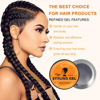 Frovetani Premium Styling Gel, Styling Strong Hold Styling Gel, Long-Lasting and Enhancing Shine, Anti Hair Loss & Fighting Friz Styling Gel for Dry, Curly, Thick, and Frizzy Hair, Non-Sticky 2.12 oz(60g))