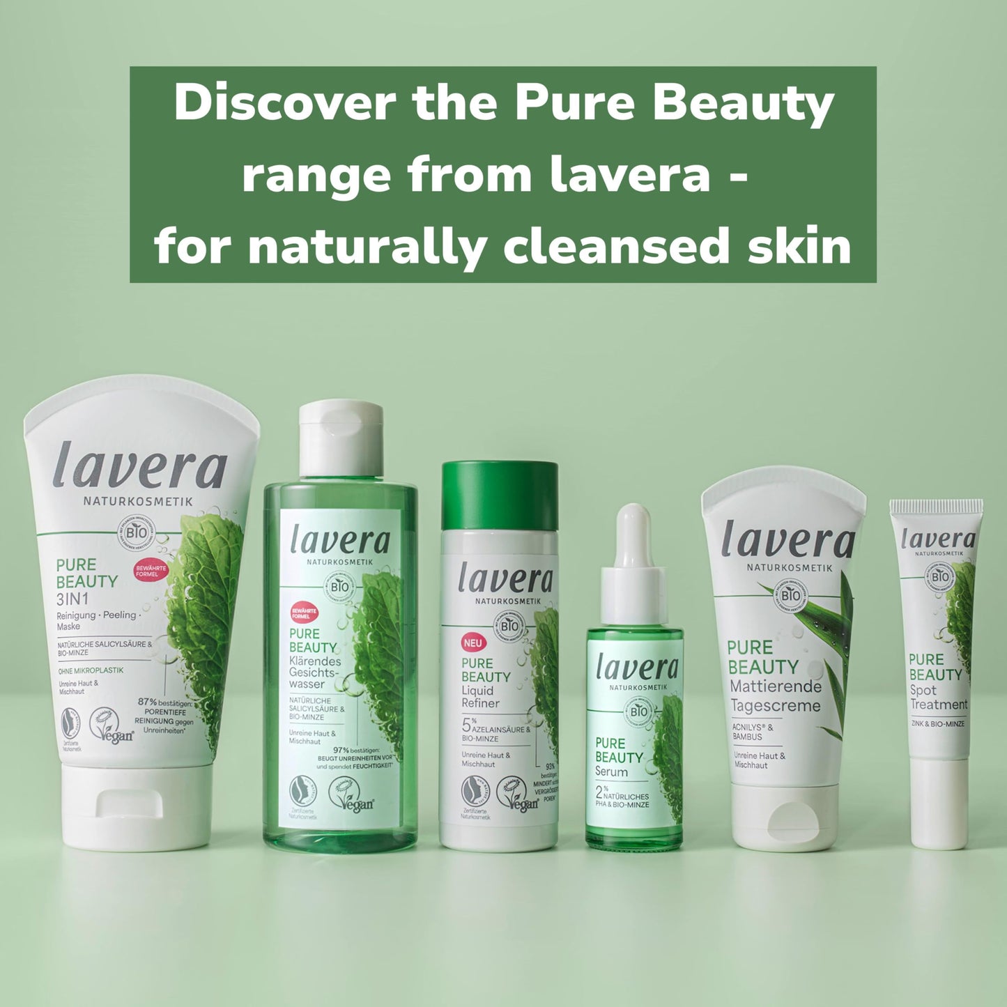 lavera Pure Beauty Serum - natural regeneration of skin cells - nutrient-rich skin care - moisturising - vegan - natural cosmetics