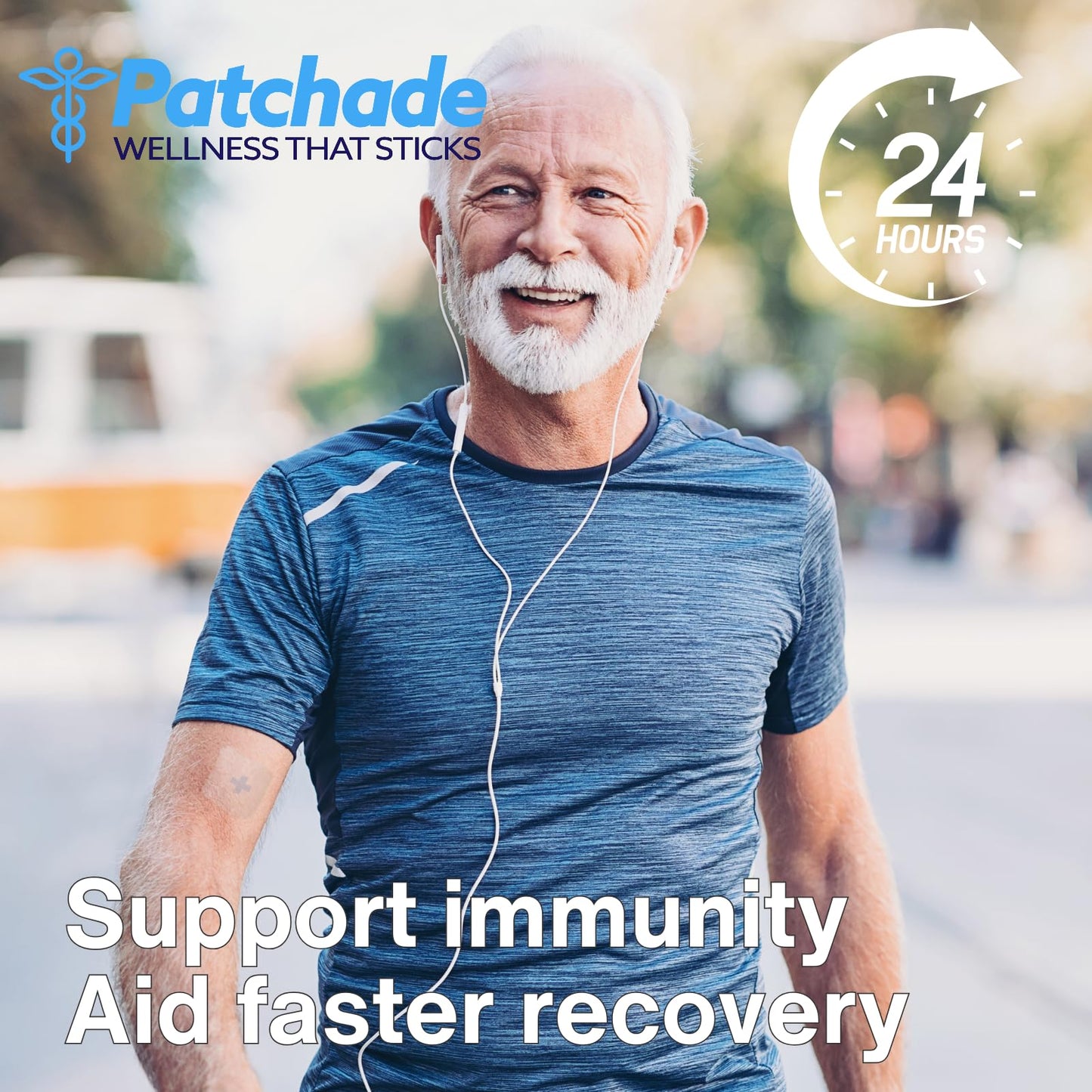 Immune Boost Patch, All-Natural Recovery Tonic Immunity Support Long-Lasting Zinc, Ascorbic Acid, Ginkgo Biloba, Faster Recovery from Illness, Vegan, Waterproof, Made in UK,15 Days’ Supply