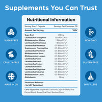 Probiotic Complex for Gut Health | High Strength Probiotic for Men and Women | 21 Billion CFU with Prebiotic | 30 Vegan Capsules | Made in The UK by Purolabs