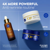 NIVEA Q10 Anti-Wrinkle Expert Dual Action Serum (30ml), Anti Ageing Face Serum for Women with Pure Q10, Visibly Reduces and Prevents Wrinkles