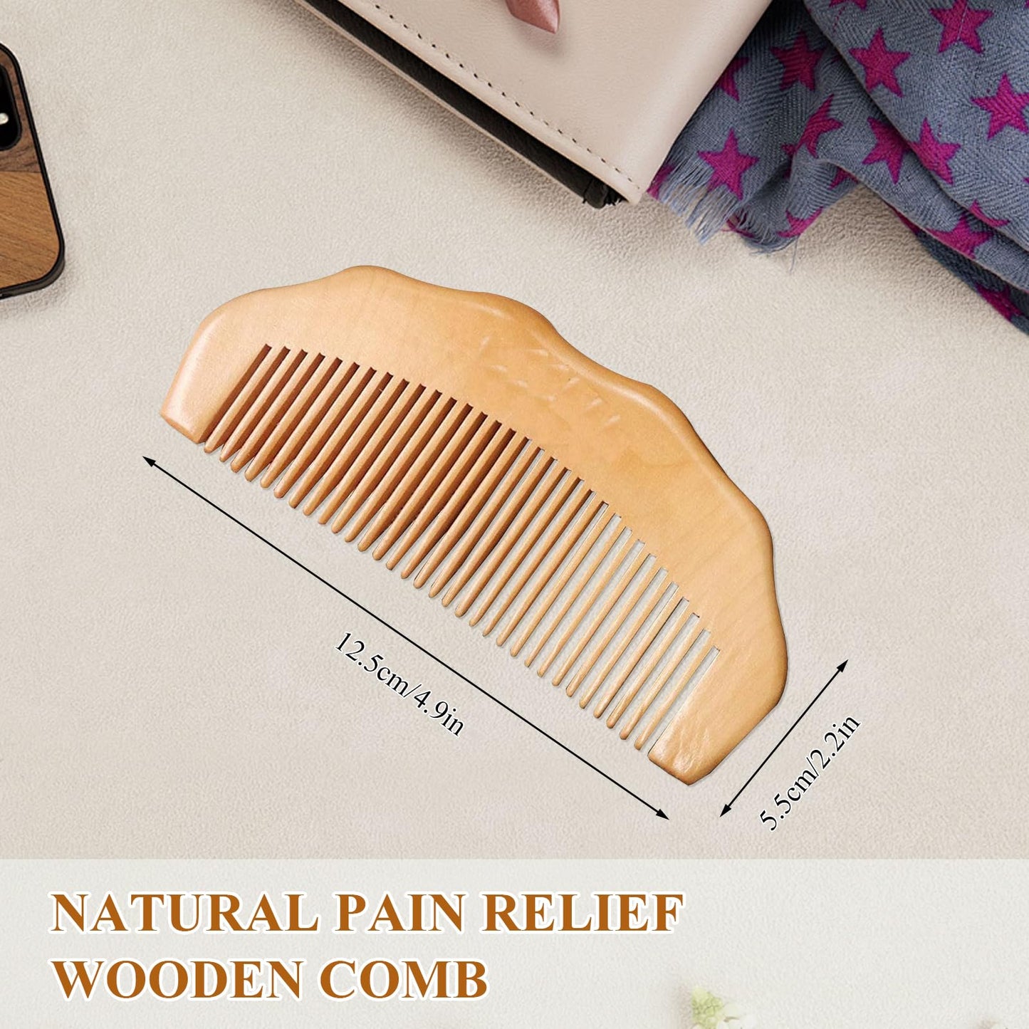 Bisienya Birthing Comb,Labour Comb,the Wooden Comb is Used to Relieve Anxiety and Distract the Pregnant Mother,Postpartum Necessities(13cm)