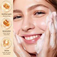 KKwoter Snail Mucin Facial Cleanser, Hydrating Face Cleanser, Face Wash for Women Men, Travel Size Cream Cleanser Fine Foam Deep Pores Cleansing Moisture Locking for Oil Skin & Dry Care