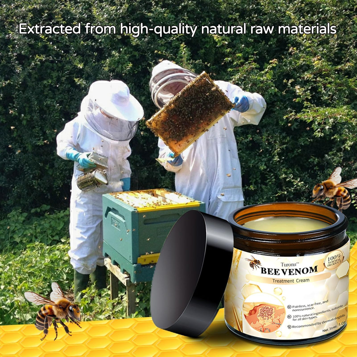 DEJIN 2 Pcs Bee Venom Skin Treatment Cream, Professional Repair and Moisturizing Gel, Hydrating New Formula for All Skin Types