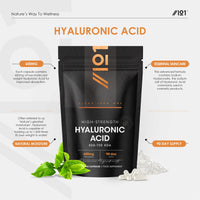ALPHA01 Hyaluronic Acid Supplement 600mg (800-1500 KDA) - 90 Vegan Triple Strength Hyaluronic Acid Capsules - 3 Month Supply - Natural Skin, Hair & Joint Supplement for Women & Men - Superior Absorption