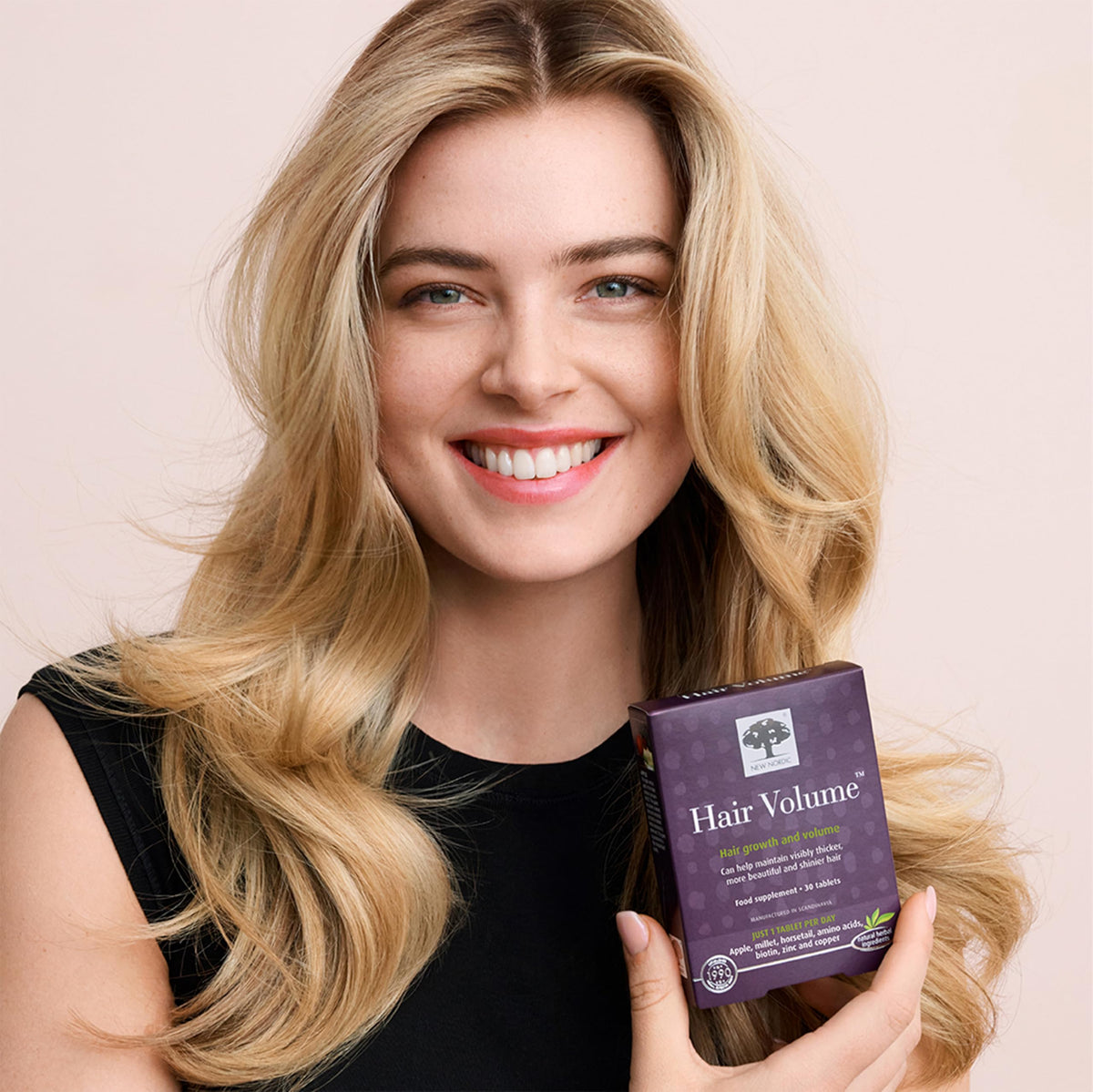 New Nordic Ltd New Nordic Hair Volume Menopause, Supports Healthy Growth, Extra Strength 3000mcg Biotin, Vitamins B6 & B12, 30 Tablets