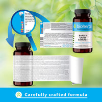 Barley Grass Extract 300 mg - 100 Capsules Green Superfood Supplement for Health and Nutrition by BIOHERBA