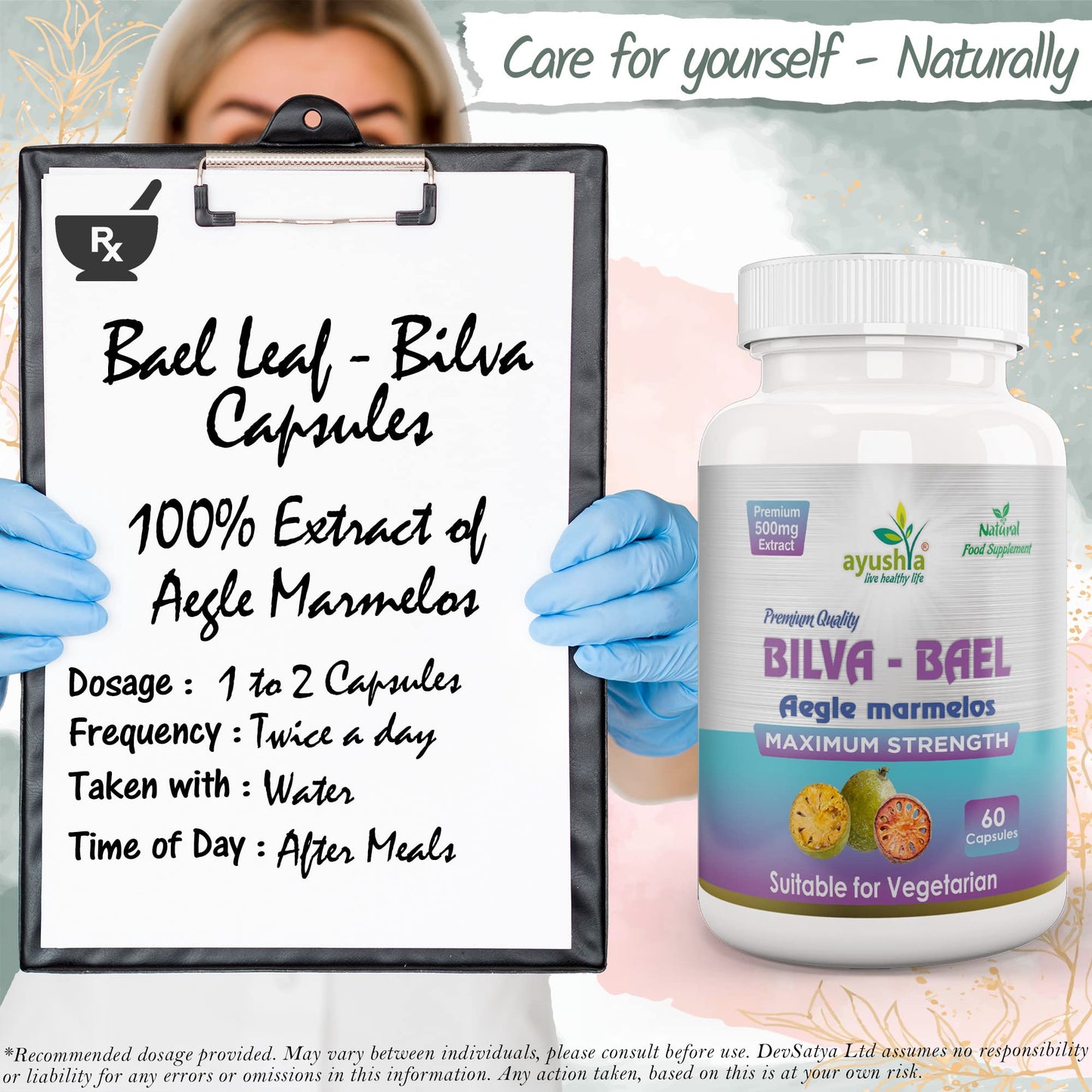 Ayushya Bilva (Bael Leaf) Capsule, 60 Capsules, Natural