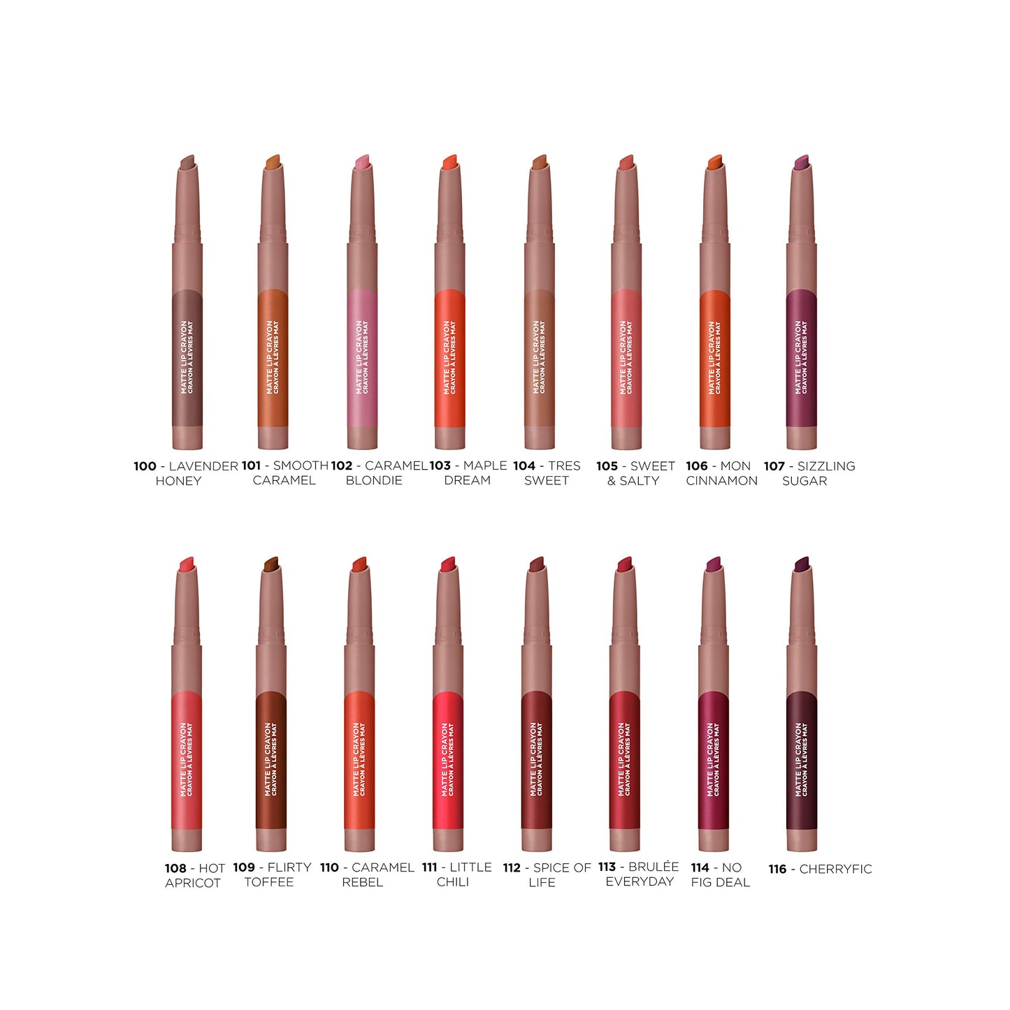 L'Oreal Paris Infallible Very Matte Lip Crayon Lipstick, Smudge Proof, Nude Lipstick, 100 Lavender Honey, 1 kg