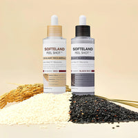 ANGEL SILK Peel Shot Glow Rice Ampoule Duo -Serums for Brightening Exfoliating and Moisturizing - Suitable for All Skin Types Contain AHA + BHA, Niacinamide 