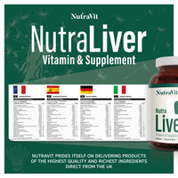 NUTRA Liver - Liver Support Vitamins - 60 Tablets | Hangover Tablet | Providing a Liver, Cleanse, Detox & Repair - by NutraVit
