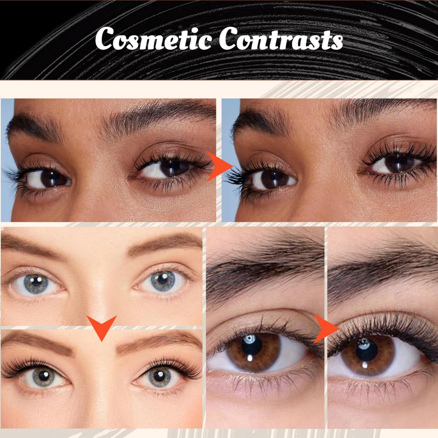 SingHao Mascara Black Waterproof for Women,Mascara Black Volume and Length Waterproof,False Lash Effect Ma/scara,High Heels Bla/ck M/ascara,Lengthening Wate/rproof Ma/scara,Wat/erproof & Smudge-Proof