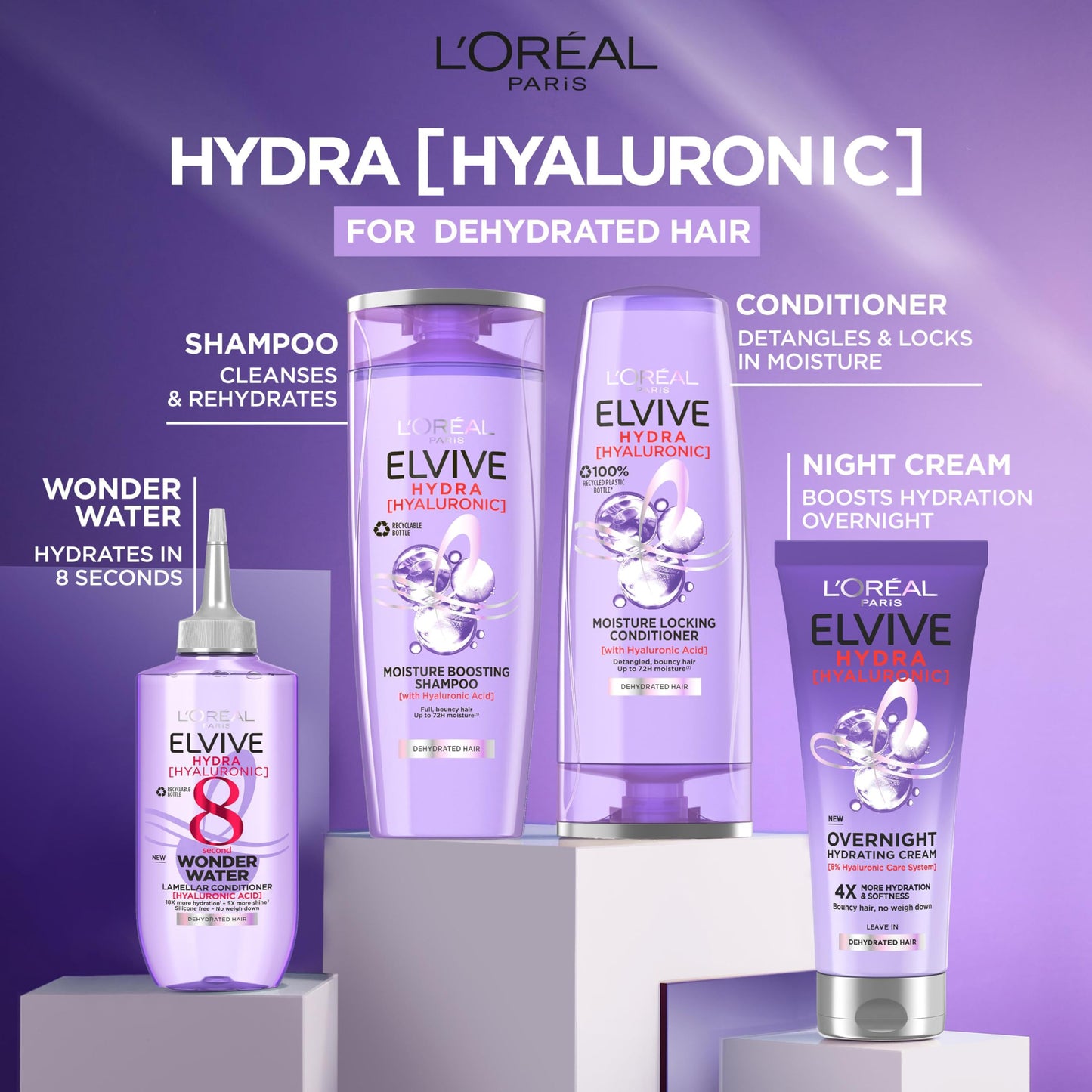 L'Oreal Paris L'Oréal Paris Elvive Hydra Hyaluronic, Overnight Hair Cream 150ml