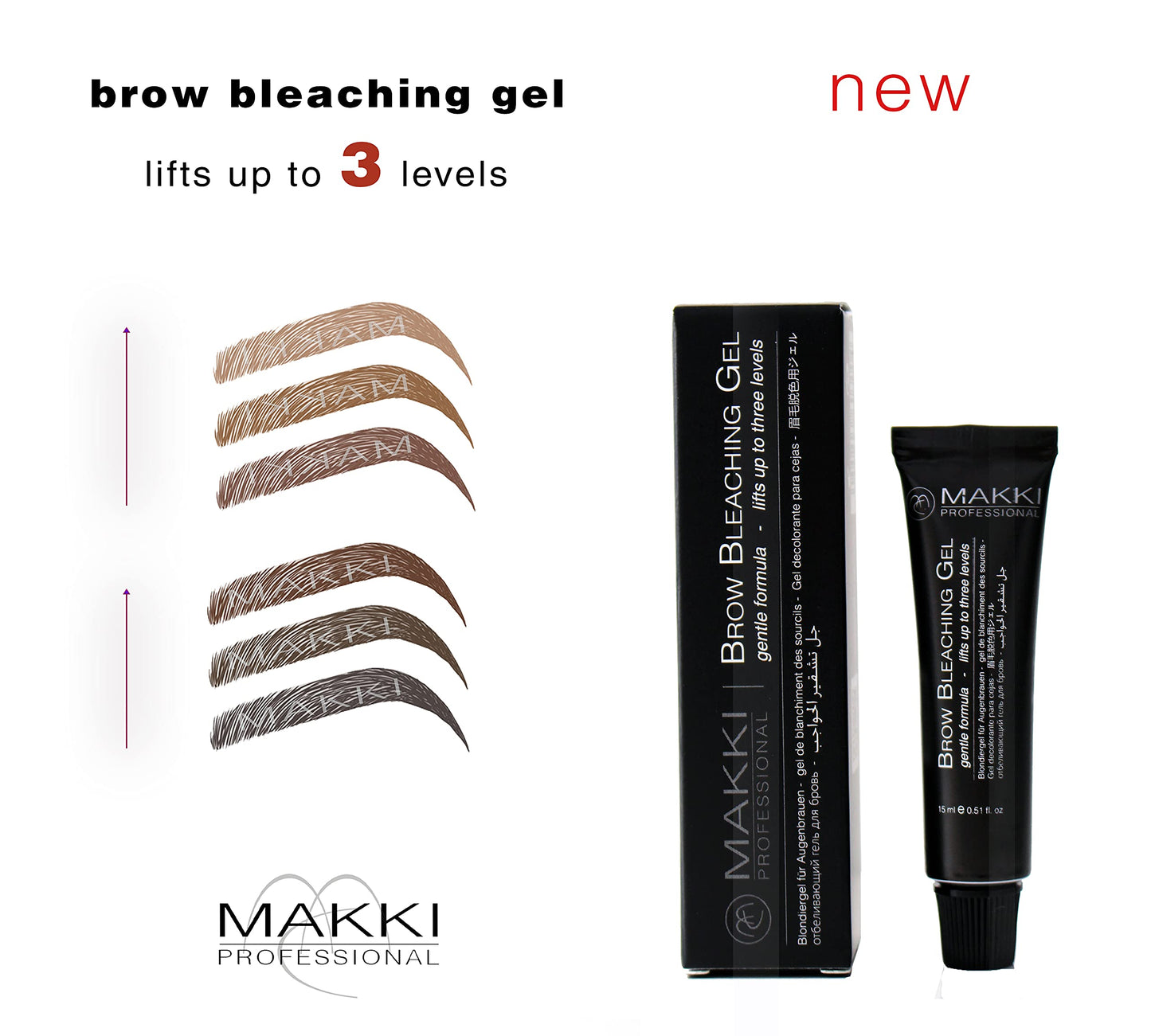Brow Bleaching Gel for brow colour lightening up to 3 levels